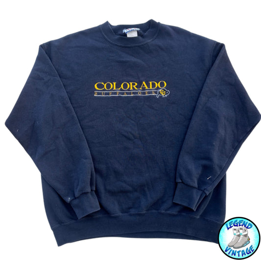 Colorado CU Buffs Embroidered Spellout Crew