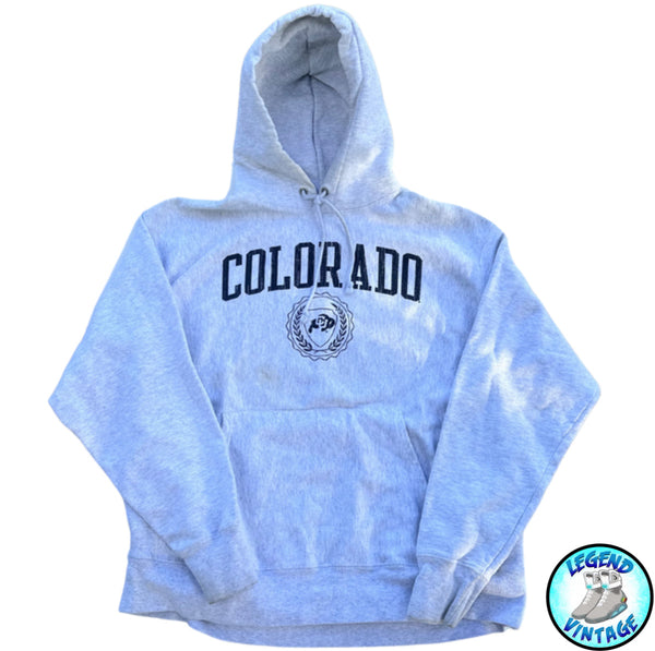 Colorado CU Buffs Grey/Black Spellout Hoodie 