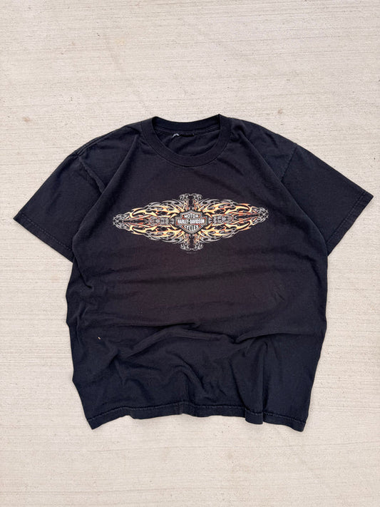 2000s Harley Tribal Graphic Tee Shirt