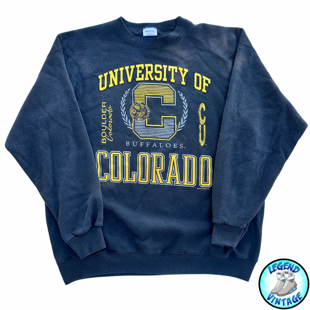 Colorado CU Buffs Logo Big C Crew Faded 