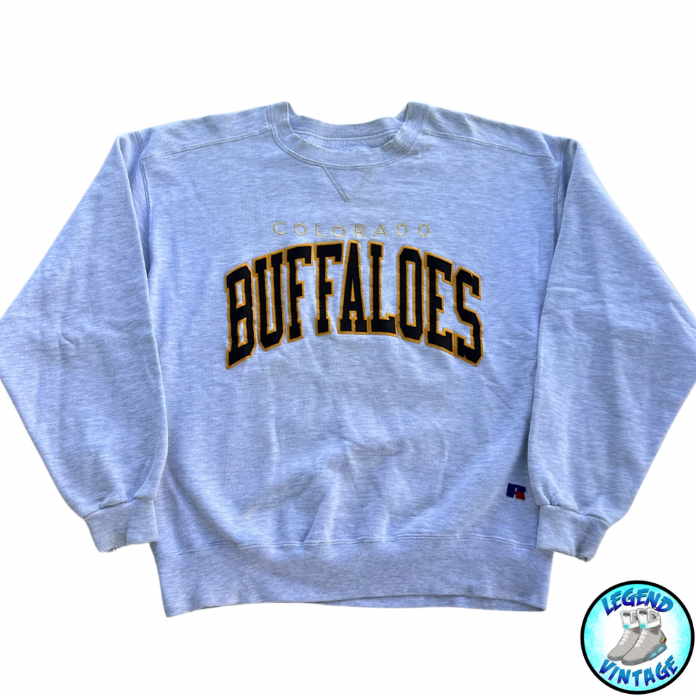 Colorado CU Buffalo Patch Logo Spellout Crew