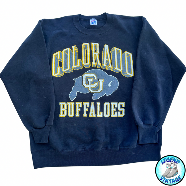 Colorado CU Buffs 3D Logo Spellout Thick Crew