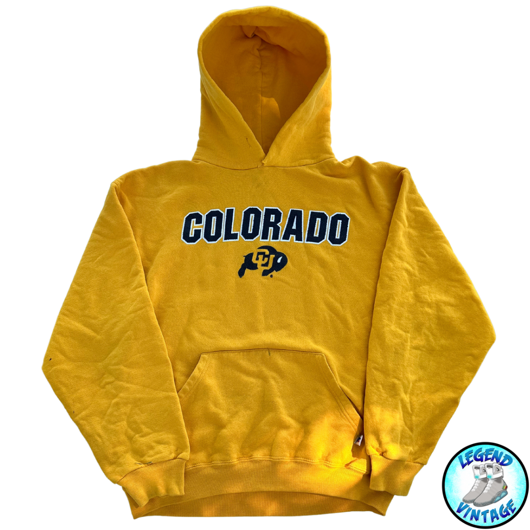 Colorado CU Buffs Yellow Spellout Hoodie R