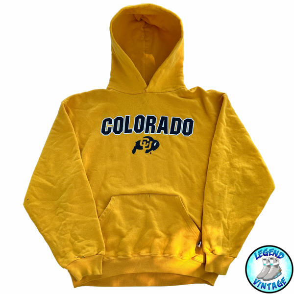 Colorado CU Buffs Yellow Spellout Hoodie R