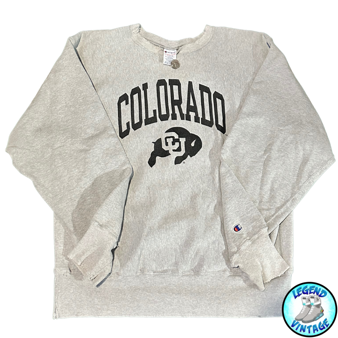 Colorado Buffs Grey Reverse Weave Crewneck