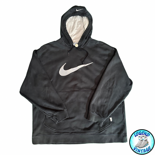 Nike Big Swoosh Center Black Hoodie 