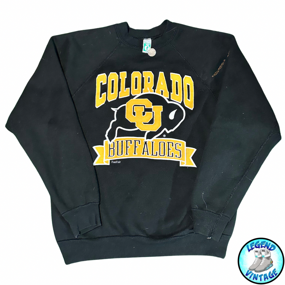 Colorado Buffs Box Logo Print Crewneck