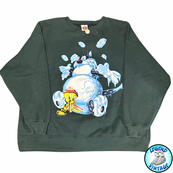 Looney Toons Snow Tweety Crewneck