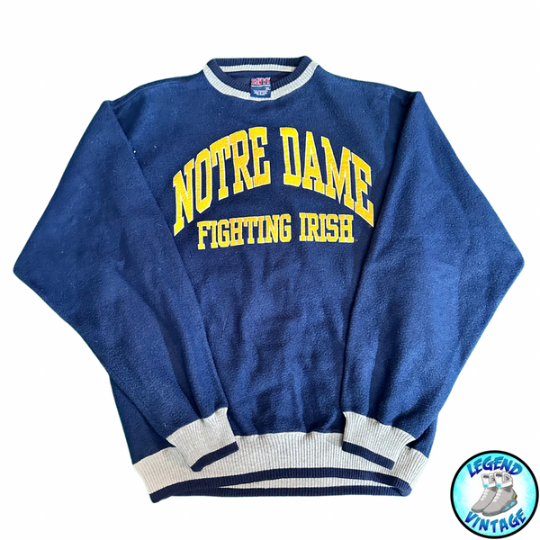 Notre Dame Fuzzy Navy Crewneck