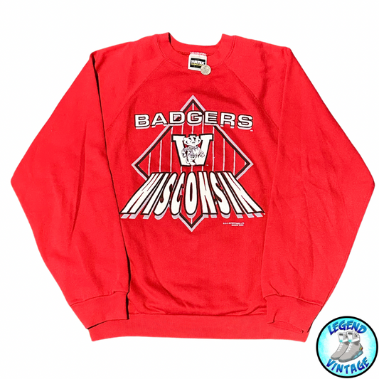 Wisconsin Badgers Retro Spellout Crewneck