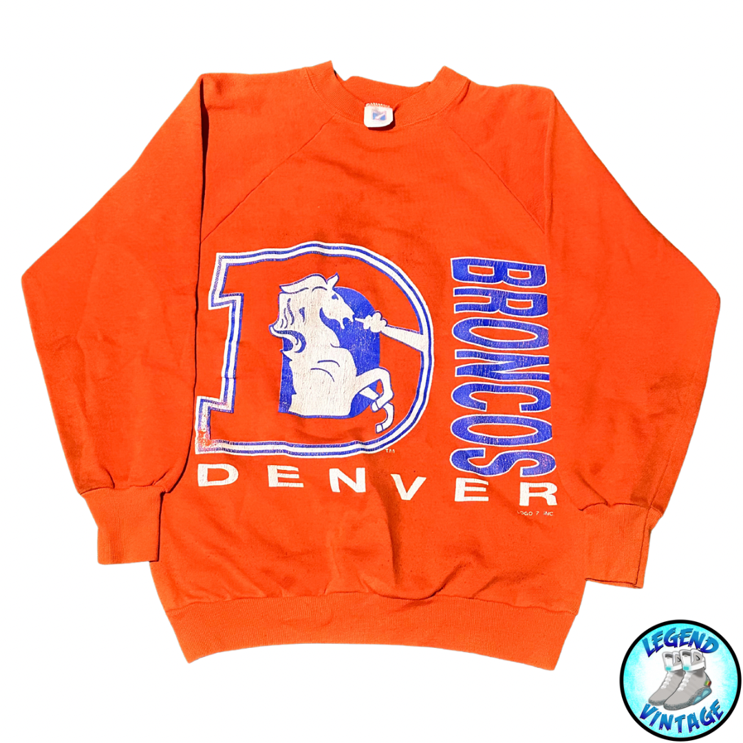 Denver Broncos Logo/Spellout Crewneck