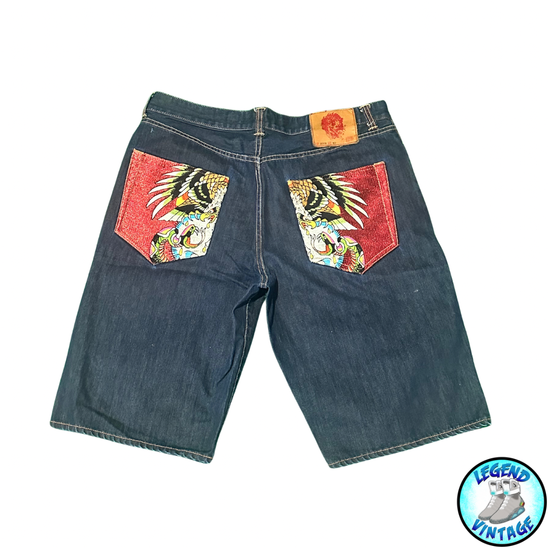 Ed Hardy Jean Shorts Eagle 40x14