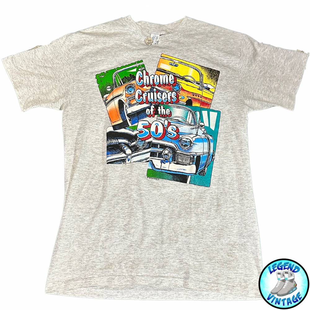 Chrome Cruisers Of The 50s Grey T-shirt