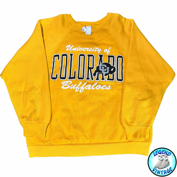 Colorado Buffs Yellow Spellout Crewneck