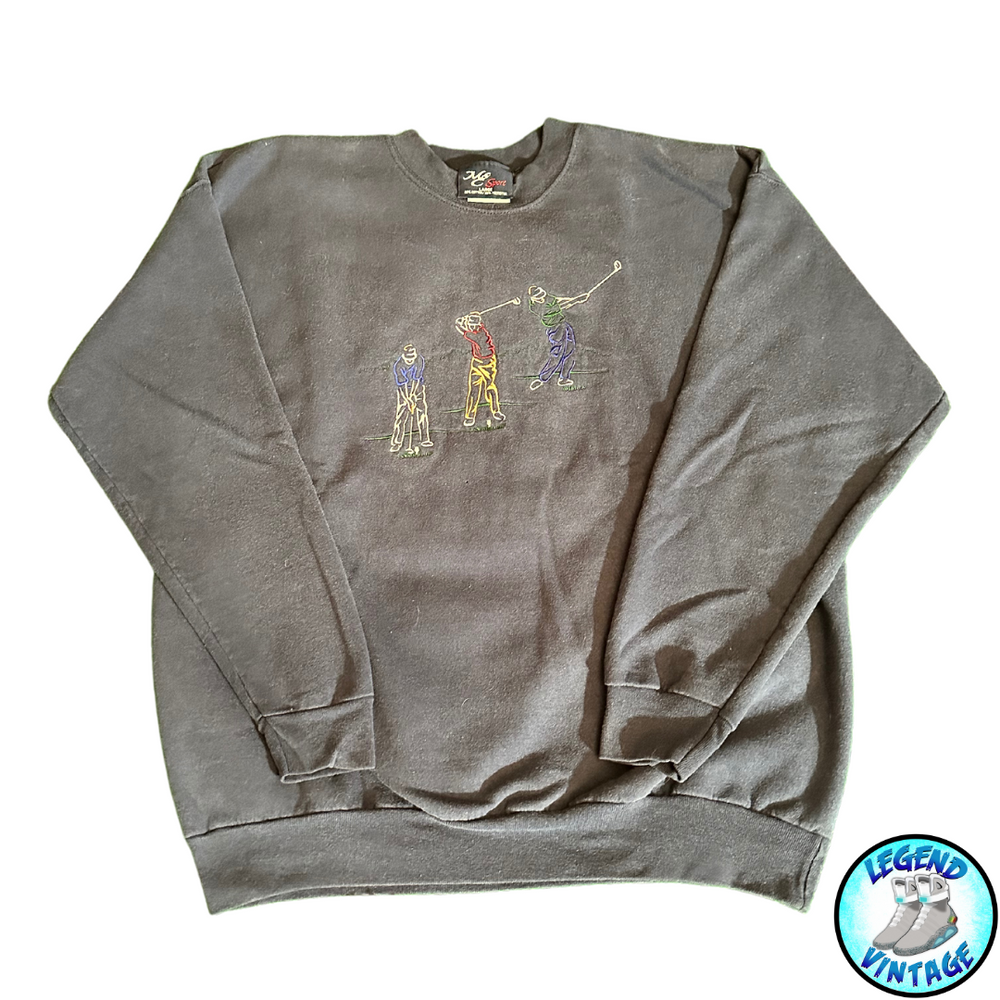 Golfing Embroidered Crewneck 